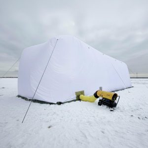 Бескаркасная палатка  21х6х5 м